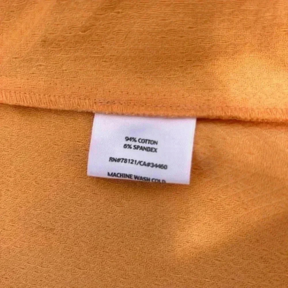 🧡”Eileen Fisher” Orange Sherbet Vest w/ Waffle Pattern & Pockets Size XL🧡 - Picture 7 of 11